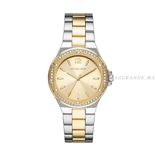 Michael Kors Lennox Analog Gold Dial Women's Watch-MK6988