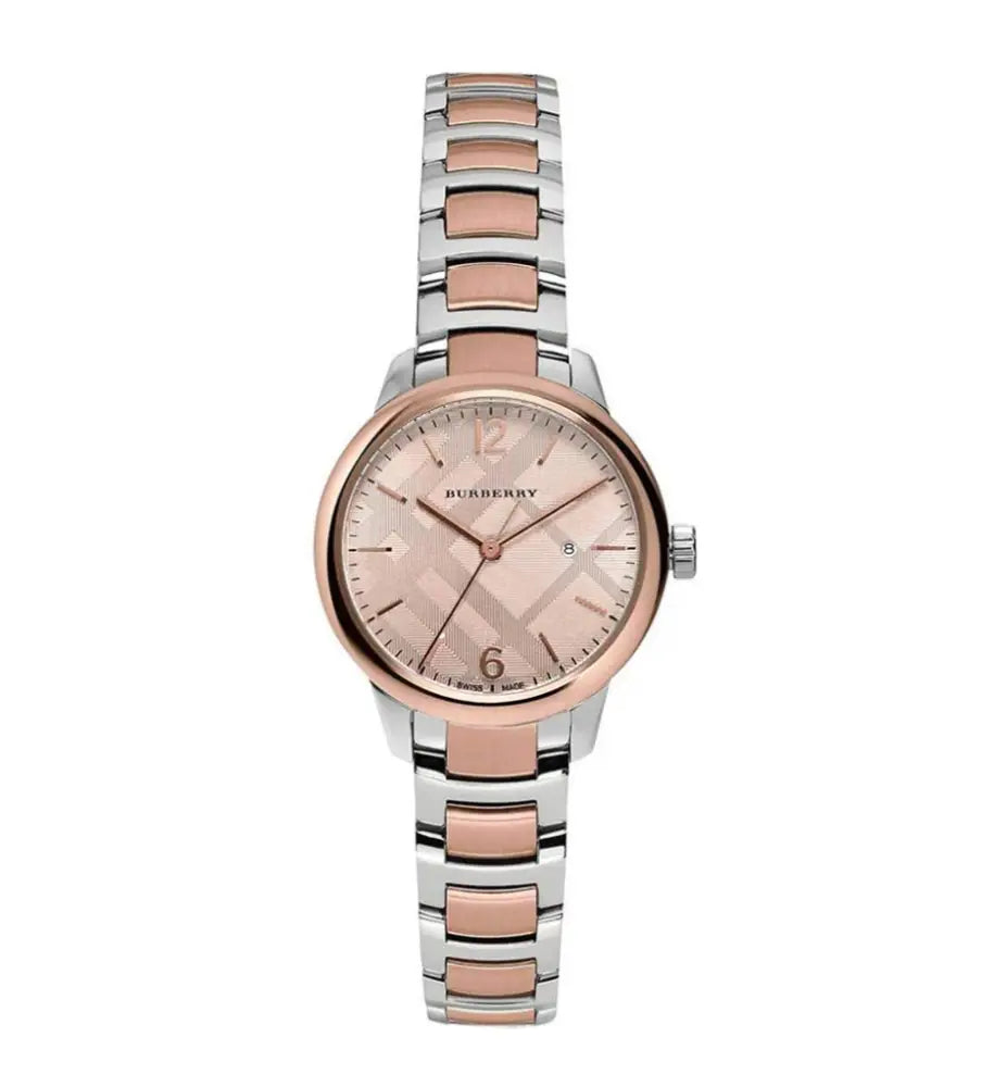 Montre Burberry Ladies Watch Swiss Classic Two Tone
Pour Femme, BU10117