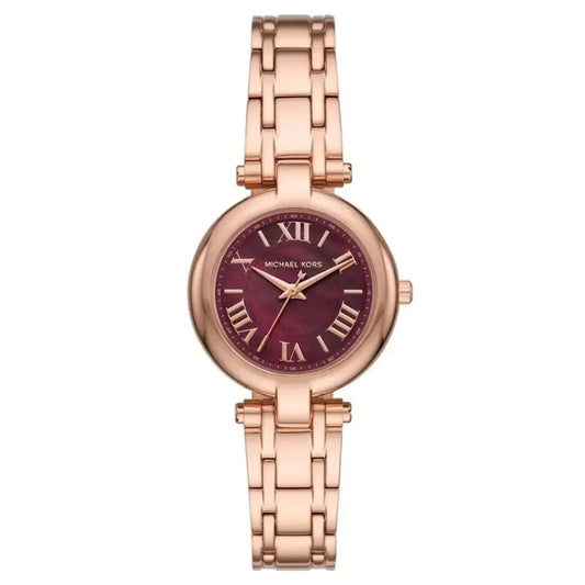 Montre Femme Michael Kors Laney MKO1084 Or Rose et Cadran Bordeaux