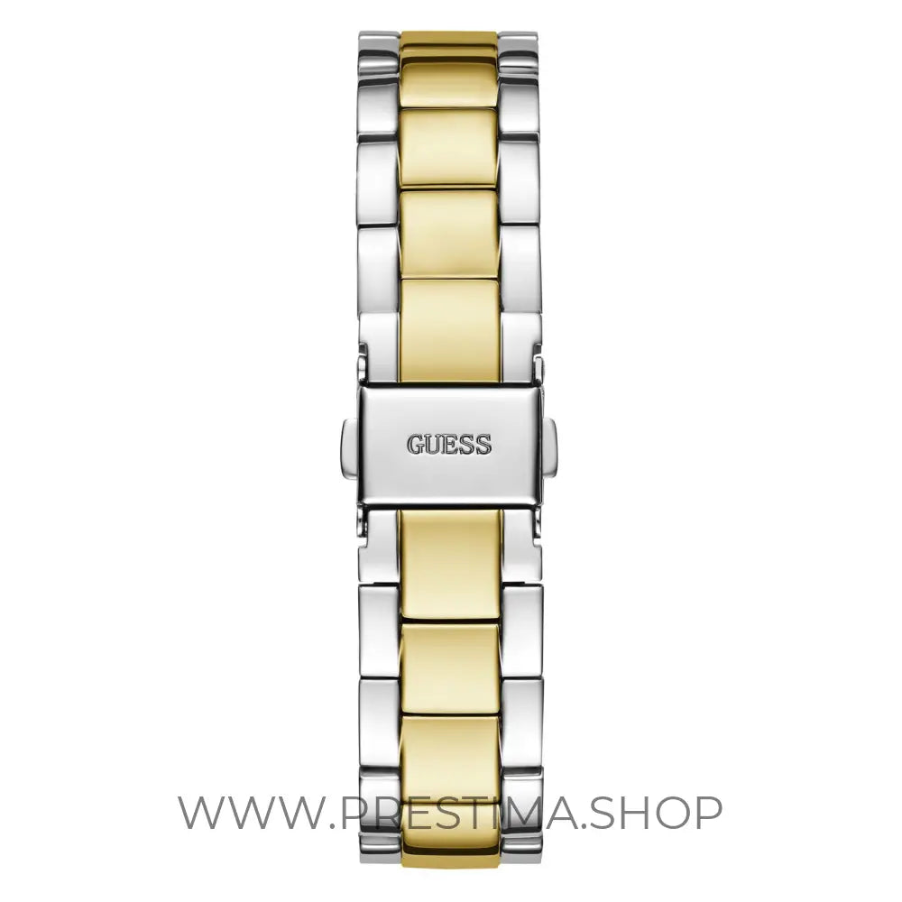 Montre Guess Luna blanche à cadran rond, à quartz analogique, pour femme