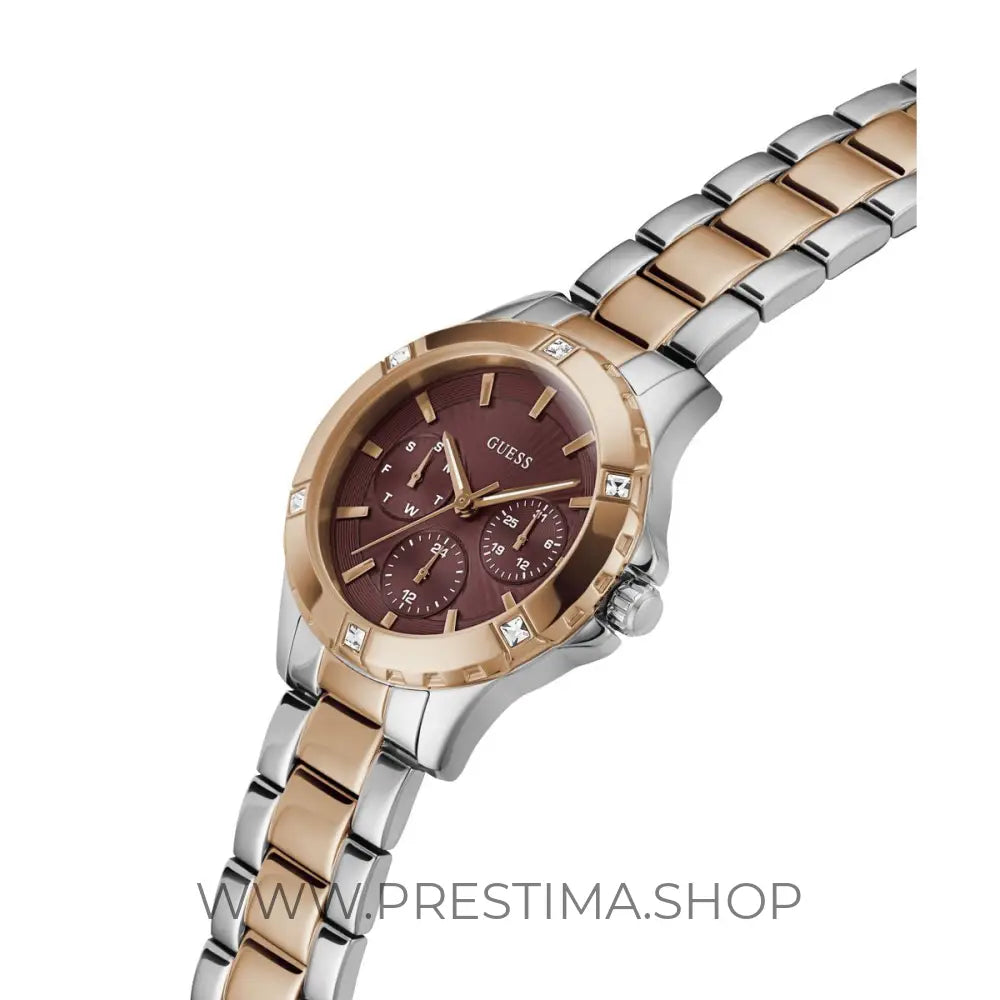Montre Guess Mist rouge à cadran rond, analogique à quartz, pour femme