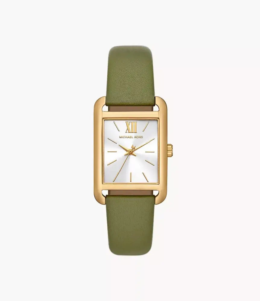 Montre Michael Kors à trois aiguilles en cuir vert MKO1028