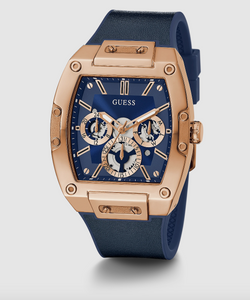 Guess Phoenix BLUE GENUINE LEATHER/SILICONE