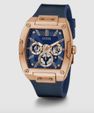 Guess Phoenix BLUE GENUINE LEATHER/SILICONE
