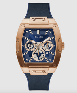 Guess Phoenix BLUE GENUINE LEATHER/SILICONE