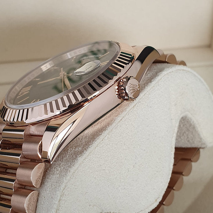DayDate 40 Olive Rose Gold Pour Homme