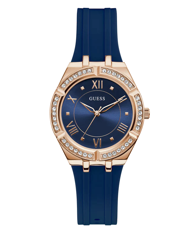 GUESS Ladies Blue Rose Gold