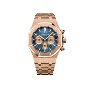 audemars piguet royal oak chronograph rose gold Blue DIAL
