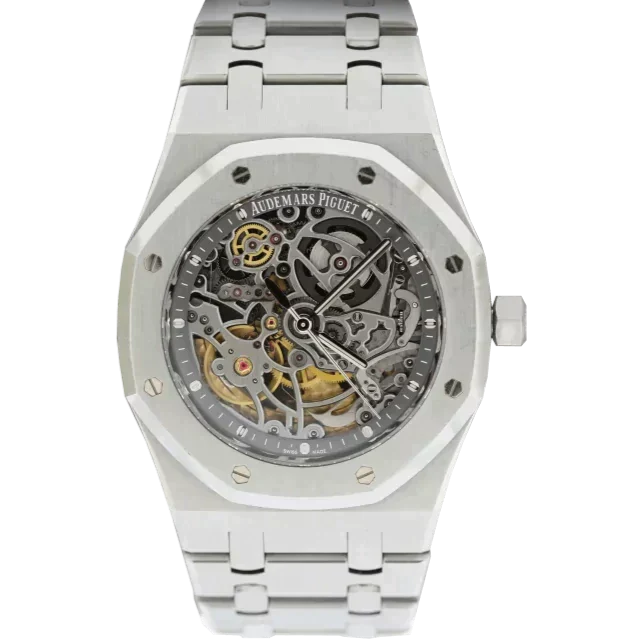 Audemars piguet royal oak skeleton argenté